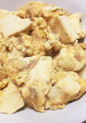 ぱぱっと♪豆腐のツナ卵とじ☆-レシピのメイン写真