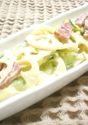 レンコンとサラミのおつまみサラダ-レシピのメイン写真