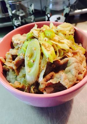 レンチン豚丼-レシピのメイン写真