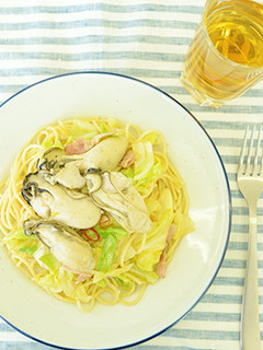 牡蠣と春キャベツのペペロンチーノ-レシピのメイン写真