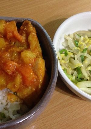 ザンビア風チキンシチューと白菜炒め-レシピのメイン写真