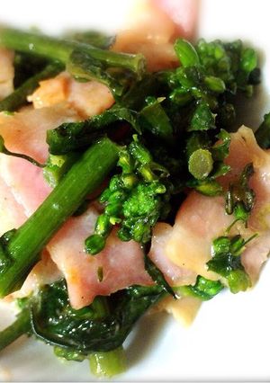 ご飯が進む!!!菜の花のマヨポン炒め-レシピのメイン写真