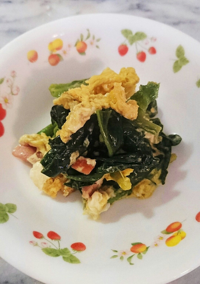 ほうれん草とベーコンの卵炒め-レシピのメイン写真