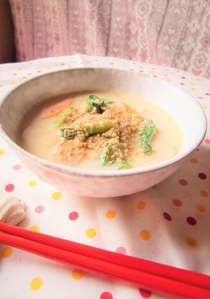 コク旨☆ごま豆乳味噌スープ-レシピのメイン写真
