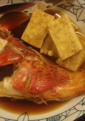 オニカサゴと焼き豆腐の煮付け-レシピのメイン写真
