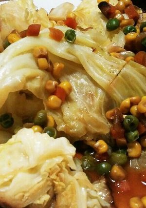 キャベツ丸ごとケチャップ煮-レシピのメイン写真