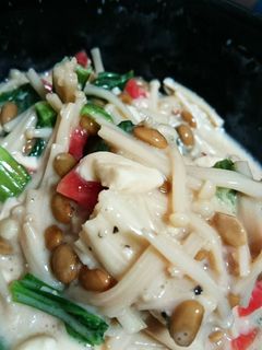 簡単ダイエット!混ぜ混ぜ納豆ミルクスープ-レシピのメイン写真