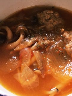 つみれ入りトマトスープ-レシピのメイン写真
