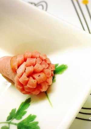 ＊ハムのお花＊基本の『き』①ビアハム編-レシピのメイン写真