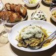 海苔の佃煮とろろ昆布の和風パスタ