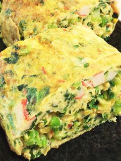 【極厚】菜の花とカニカマの卵焼き-レシピのメイン写真