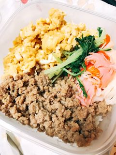 すき焼きのタレを使ってレンチン豚そぼろ!-レシピのメイン写真