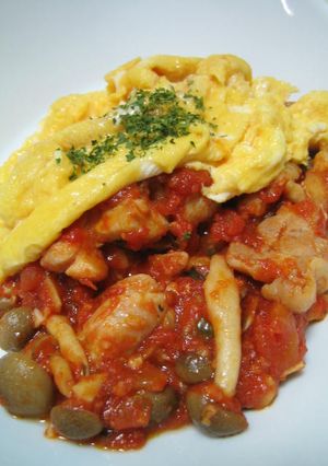 鶏トマト★とろ～り卵のせ-レシピのメイン写真