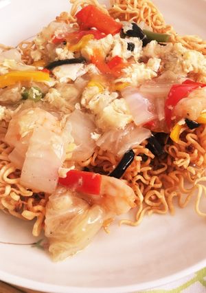 手製揚げ麺の八宝菜-レシピのメイン写真