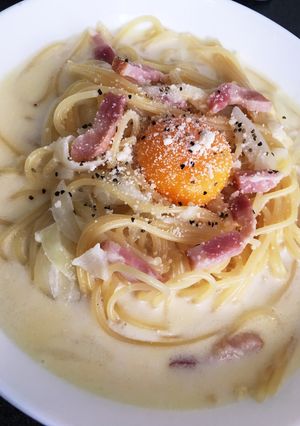 フライパンひとつで！カルボナーラ-レシピのメイン写真