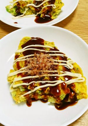 キャベツのお好み焼き風な卵焼き-レシピのメイン写真