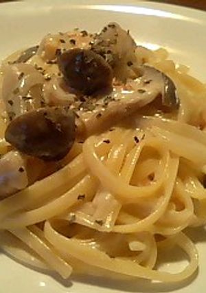 エビとシメジのクリームパスタ-レシピのメイン写真