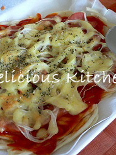 うどんピザ-レシピのメイン写真