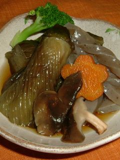 味がしみしみ♪なすとこんにゃくの煮物-レシピのメイン写真