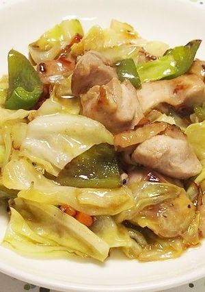 ごはんによくあう♪鶏キャベツの黒照り炒め-レシピのメイン写真