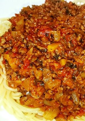 野菜の水分だけ☆コク旨ミートソース♥簡単-レシピのメイン写真