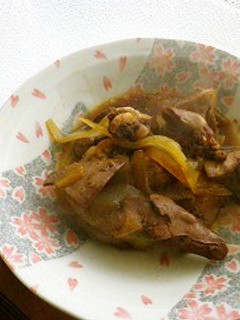 鶏レバーとたまねぎの甘辛煮☆驚きのコスパ-レシピのメイン写真