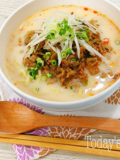 牛乳のコクでまろやか♪美味しい坦々麺♡-レシピのメイン写真