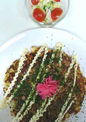 バーミックスでキャベツ大盛りお好み焼き♪-レシピのメイン写真