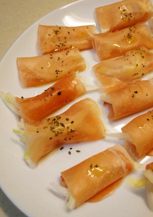 生ハムの新玉ねぎ巻き-レシピのメイン写真