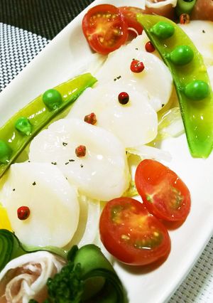 ☆簡単市販マリネ液でホタテカルパッチョ☆-レシピのメイン写真