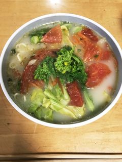 春キャベツとトマトのさっぱり味ラーメン!-レシピのメイン写真