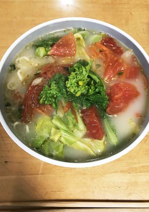 春キャベツとトマトのさっぱり味ラーメン！-レシピのメイン写真