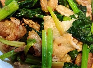 ほうれん草と牛カルビ肉の炒め物-レシピのメイン写真