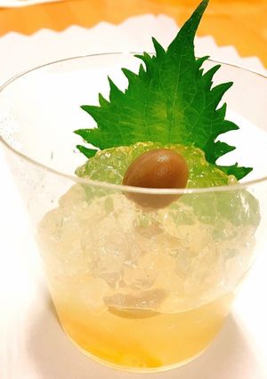 紫蘇焼酎&柚子ゼリー♢梅添☆嚥下食にも-レシピのメイン写真