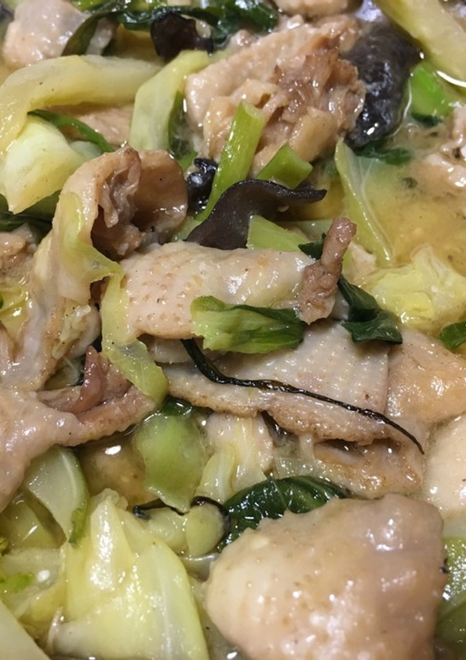 鶏皮と野菜の中華風味噌炒め-レシピのメイン写真