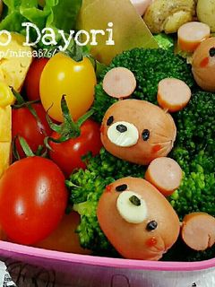 簡単 キャラ弁おかず☆フランクくまちゃん-レシピのメイン写真