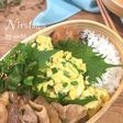 お弁当に!ニラ玉のっけ弁