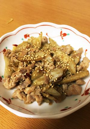 残ったお肉で☆きんぴらごぼう-レシピのメイン写真
