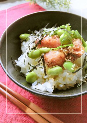炙り明太子ごはんに、オリーブオイル-レシピのメイン写真