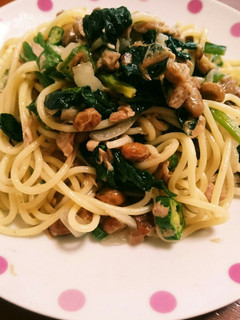 納豆×バターのねばねばパスタ-レシピのメイン写真