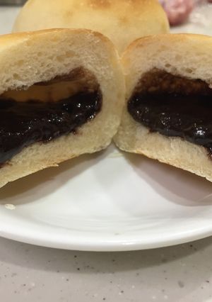 手ごね☆バター無☆もちチョコクリームぱん-レシピのメイン写真