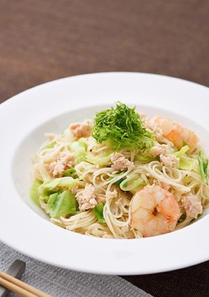 シーチキンとえびのそうめんチャンプルー-レシピのメイン写真