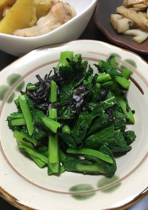 のらぼう菜の塩昆布オリーブオイル和え-レシピのメイン写真