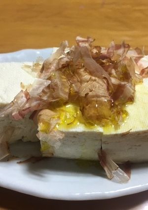 冷や奴オリーブかけ-レシピのメイン写真