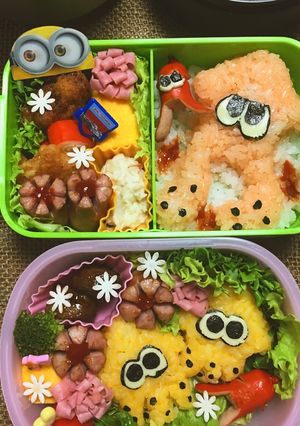 息子と娘のキャラ弁 スプラトゥーン-レシピのメイン写真