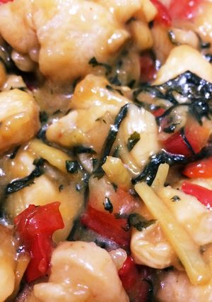 鶏むねをしょうがと大葉で照り焼いてみた-レシピのメイン写真