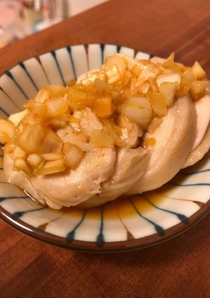 ずぼらレシピ 簡単鶏ハム ネギソース-レシピのメイン写真
