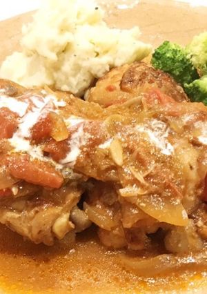 ブツ切り鶏の まろやかトマト煮込み-レシピのメイン写真