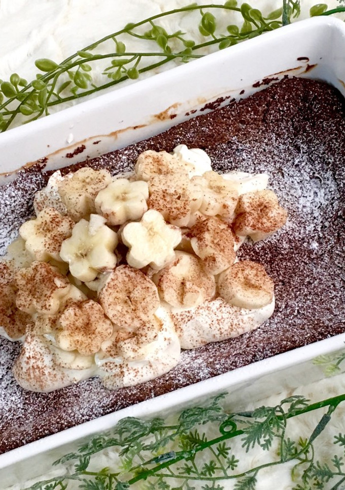 簡単 耐熱皿一つでチョコケーキ(粉無し)-レシピのメイン写真