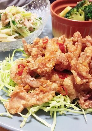 ☆くせになる！カリカリ豚肉の油淋鶏☆-レシピのメイン写真
